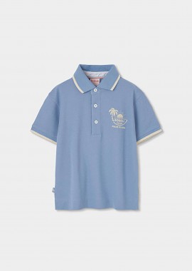 Boboli παιδική μπλούζα πόλο με print - 833004 Γαλάζιο