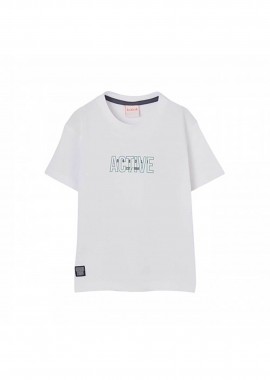 Boboli παιδικό Τ-shirt με letter print - 853039 Λευκό