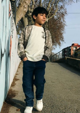 BOBOLI - Boboli παιδικό ελαστικό τζιν παντελόνι - 690050 Denim Blue Σκούρο