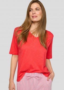 RABE - Rabe γυναικείο T-shirt μονόχρωμο - 56-124322 Κοραλί
