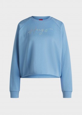 HUGO - Hugo Boss γυναικεία μπλούζα φούτερ με logo print Relaxed Fit