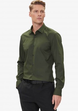 HUGO - Hugo Boss ανδρικό πουκάμισο μονόχρωμο