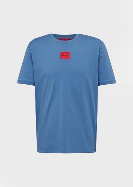 Hugo Boss ανδρικό T-shirt με contrast logo patch Regular Fit 