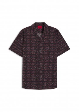 Hugo Boss ανδρικό πουκάμισο με all-over print Relaxed Fit 