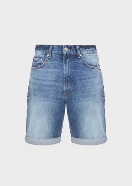 HUGO - Hugo Boss ανδρική denim βερμούδα Regular Fit