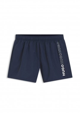HUGO - Hugo Boss ανδρικό μαγιό μονόχρωμο με λογότυπο