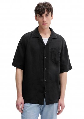 HUGO - Hugo Boss ανδρικό πουκάμισο μονόχρωμο Oversized Fit