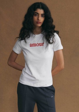 MAISON LABICHE - Maison Labiche γυναικείο βαμβακερό T-shirt μονόχρωμο με lettering