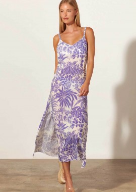 BASMAR - Basmar γυναικείο φόρεμα midi με floral print