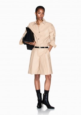 ARMANI EXCHANGE - Armani Exchange γυναικεία βερμούδα μονόχρωμη - XW001265AF16106 Μπεζ