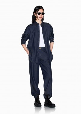 Armani Exchange γυναικείο τζιν παντελόνι Relaxed Fit - XW002257AF21337 Denim Blue Σκούρο