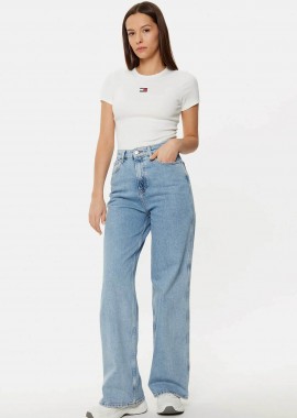 TOMMY JEANS - Tommy Jeans γυναικεία τζιν παντελόνι πεντάτσεπο Wide Leg - DW0DW19558 Denim Blue Ανοιχτό
