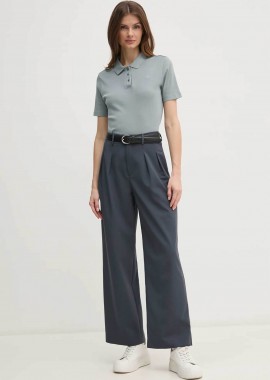 CALVIN KLEIN JEANS - Calvin Klein Jeans γυναικείο ψηλόμεσο παντελόνι Wide Leg - J20J224849 Γκρι