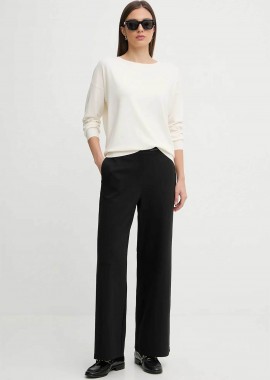 CALVIN KLEIN JEANS - Calvin Klein Jeans γυναικείο παντελόνι με ελαστική μέση και λογότυπο Relaxed Fit - LV044E622G Μαύρο