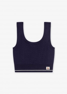CALVIN KLEIN JEANS - Calvin Klein Jeans γυναικείο αθλητικό μπουστάκι με λογότυπο Regular Fit - LV047F319G Μπλε Σκούρο