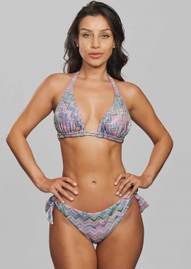 CROOL - Crool γυναικείο μαγιό μπικίνι σλιπ με all-over print - 26C1-T29-141 Λιλά