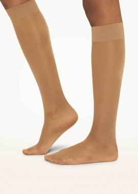 WOLFORD - Wolford γυναικείες κάλτσες μέχρι το γόνατο μονόχρωμες - 31206 Μπεζ
