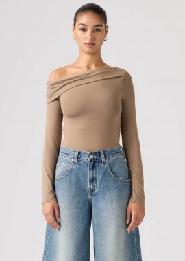 Levi's® γυναικεία μπλούζα off shoulder Slim Fit 