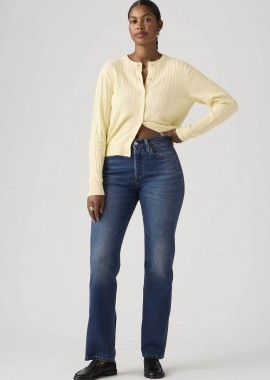 Levi's® γυναικείο τζιν παντελόνι ψηλόμεσο πεντάτσεπο Straight Fit 