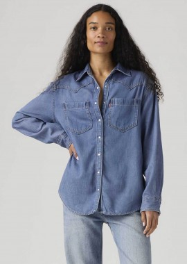 Levi's® γυναικείο denim πουκάμισο με τσέπες Relaxed Fit 