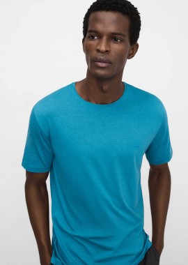 Adolfo Domínguez ανδρικό T-shirt μονόχρωμο - 172061203 Τυρκουάζ