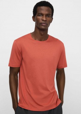 ADOLFO DOMINGUEZ - Adolfo Domínguez ανδρικό T-shirt μονόχρωμο - 172061203 Κοραλί