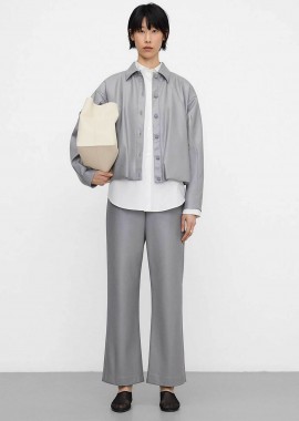 ADOLFO DOMINGUEZ - Adolfo Domínguez γυναικείο παντελόνι από faux δέρμα Relaxed Fit - 269052329 Γκρι