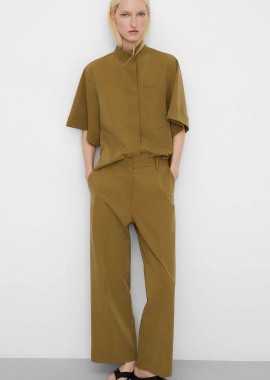 Adolfo Domínguez γυναικείο παντελόνι Straight Fit - 268031739 Λαδί