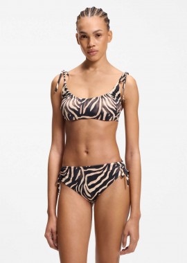 HUGO - Hugo Boss γυναικείο μαγιό μπικίνι τοπ bralette με print - 50561287 Ασπρόμαυρο