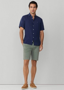 HACKETT - Hackett ανδρική βερμούδα chino Slim Fit - HM8000017 Πράσινο