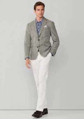 Hackett ανδρικό παντελόνι chino textured Slim Fit - HM2100062R Λευκό