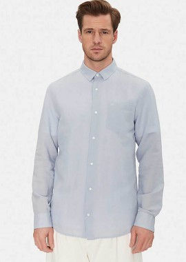 CALVIN KLEIN - Calvin Klein ανδρικό πουκάμισο μονόχρωμο Regular Fit - K10K114488 Μπλε Ανοιχτό