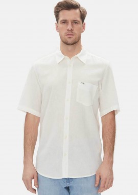 CALVIN KLEIN - Calvin Klein ανδρικό πουκάμισο μονόχρωμο Regular Fit - K10K114488 Λευκό
