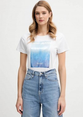DKNY - DKNY γυναικείο T-shirt με graphic print - DJ6T1693 Λευκό