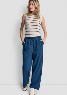DKNY γυναικείο denim παντελόνι Straight Fit - DJ6P3136 Denim Blue