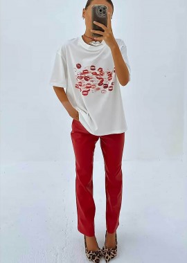 NEVER FULLY DRESSED - Never Fully Dressed γυναικείο T-shirt με print - NFDTO1515WELL Λευκό