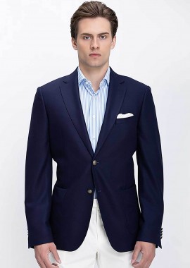 KAISER HOFF - Kaiser Hoff ανδρικό σακάκι Regular Fit - D104000721106100 Μπλε