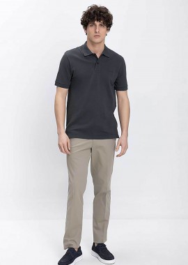 Kaiser Hoff ανδρικό παντελόνι chino Regular Fit - D124001321504100 Χακί