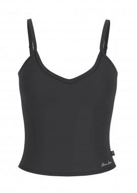 GUESS - Guess γυναικείο crop top με πλεκτό σχέδιο Slim Fit - W6GPB5KG372 Μαύρο