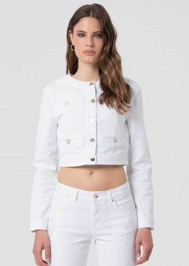 FRACOMINA - Fracomina γυναικείο jacket cropped - FR25SJ4004W61501-278 Λευκό
