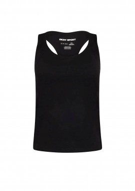 DKNY γυναικεία αμάνικη αθλητική μπλούζα με λογότυπο - DP5T1131 Μαύρο