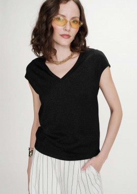Grace & Mila γυναικείο T-shirt Regular Fit μονόχρωμο 