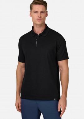 BOGGI MILANO - Boggi Milano ανδρική πόλο μπλούζα κοντομάνικη πικέ Regular Fit - BO26P044902 Μαύρο