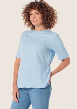 GERRY WEBER - Gerry Weber γυναικείο T-shirt με ρυθμιζόμενο λάστιχο στη μέση - N61734125040 Γαλάζιο