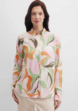 GERRY WEBER - Gerry Weber γυναικείο πουκάμισο με all-over print Loose Straight Cut - N60468101042 Πολύχρωμο