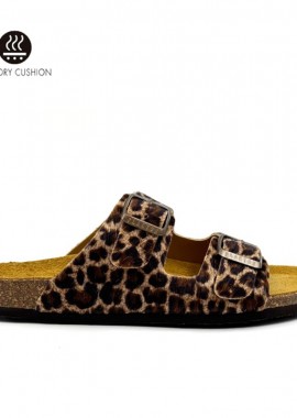 PLAKTON - Γυναικεία Plakton Δερμάτινα Σανδάλια Pelo 180010 LEOPARD