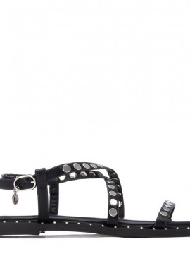 XTI - Γυναικεία Xti Γυναικείο Σανδάλι Flat 145357 Vegan ΜΑΥΡΟ