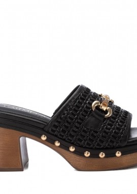 CARMELA - Γυναικεία Carmela Γυναικείο Mule Δερμάτινο 162334 ΜΑΥΡΟ