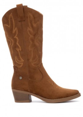Γυναικεία Refresh Γυναικεία Μπότα Cowboy Σουέτ 173085 Vegan ΚΑΜΕΛ