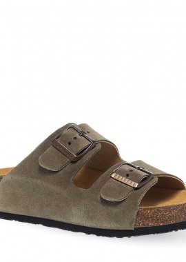 Γυναικεία Δερμάτινα Σανδάλια Plakton 340010 Light Kaki 717 X